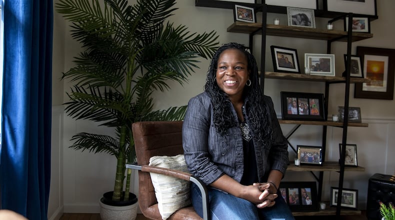 Lauren Nolan-Sellers, 41, Interior Decorator and cofounder of Trust The Vision Decor, poses for a portrait inside her home that she rehab and designed for her family on Thursday, Oct. 17, 2019. “I wanna walk into house and be punched with a million ideas,” Sellers said. “I didn’t expect that we would change clients lives. One of the biggest joys of doing this.” (Tyger Williams/The Philadelphia Inquirer/TNS)