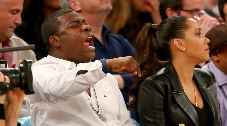NEW YORK, NY - JANUARY 26: Tracy Morgan attends the game between the New York Knicks and the Oklahoma City Thunder at Madison Square Garden on January 26, 2016 in New York City.The Oklahoma City Thunder defeated the New York Knicks 128-122 in overtime. (Photo by Elsa/Getty Images)