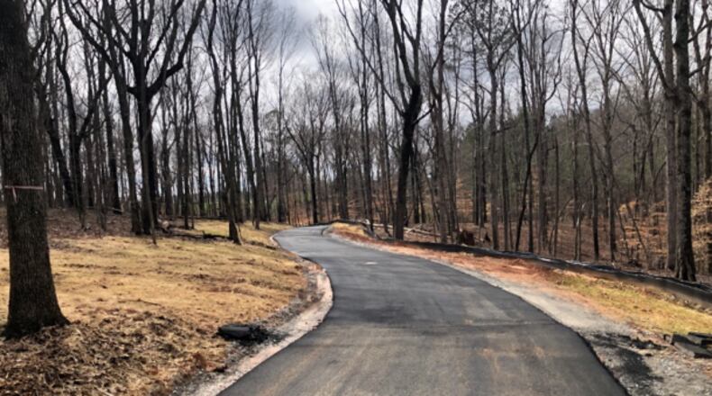 Paving along the segment of Sugar Hill’s Greenway Trail between Peachtree Industrial Boulevard and Level Creek Road has been completed. (Courtesy City of Sugar Hill)