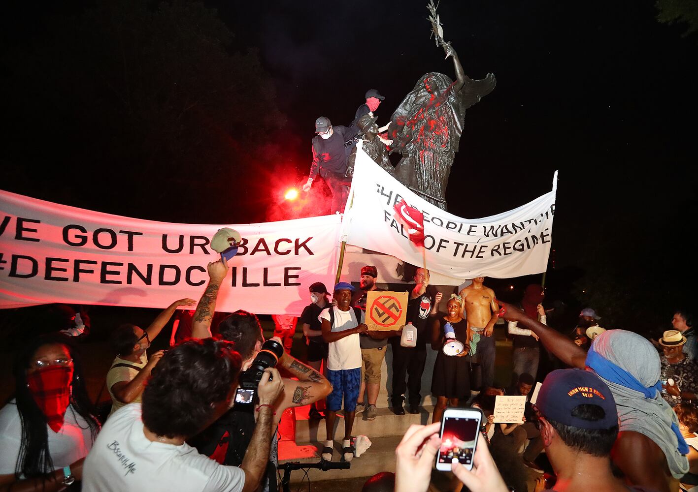 Atlanta protesters hold memorial, march after Charlottesville violence