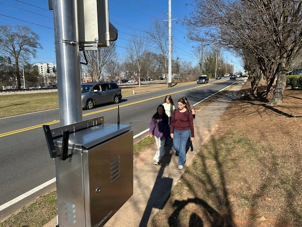 Students walking home from classes recently passed an automated speed camera outside Beacon Hill Middle School in Decatur.