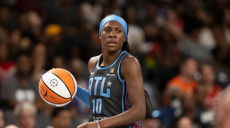 Rhyne Howard scored 17 for the Dream. (AP file photo/Danny Karnik)