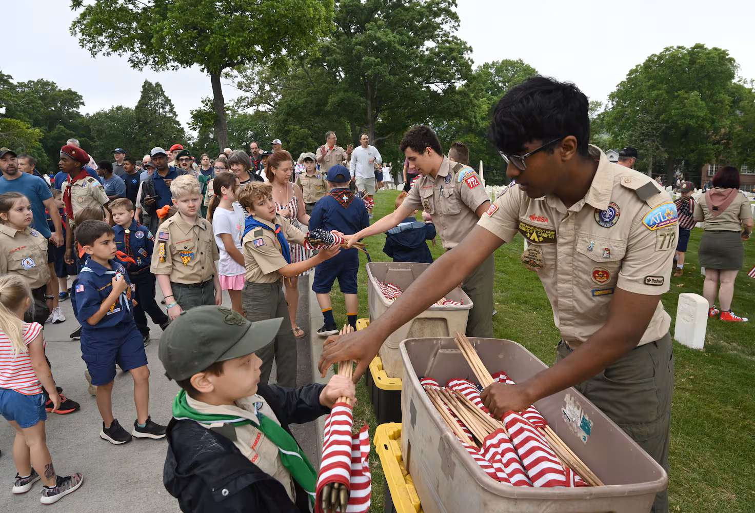 Memorial Day Flag Placement