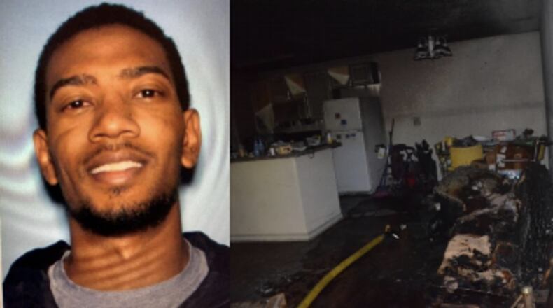 Investigators said Brandon Morton broke into a Georgia apartment and set the living room sofa on fire.