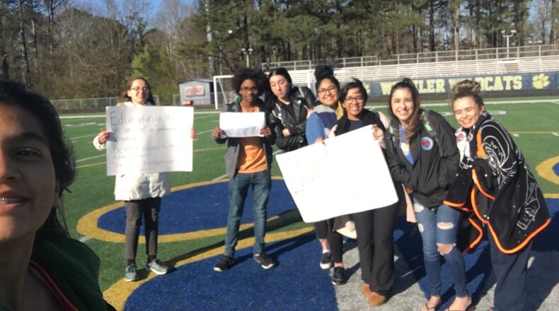 Wheeler High School students were among those from across the country who walked out of school last week to protest gun violence.