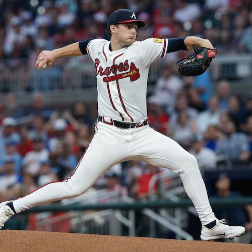 Atlanta Braves pitcher JR Ritchie delivers to a Cincinnati Reds batter during the first inning of a baseball game, Tuesday, Sept. 22, 2026, in Atlanta. (AP Photo/Erik S. Lesser)