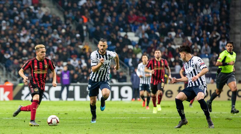 Atlanta United’s offense was stymied in a 3-0 loss to Monterrey in the first leg of their Champions League quarterfinal Wednesday in Mexico.