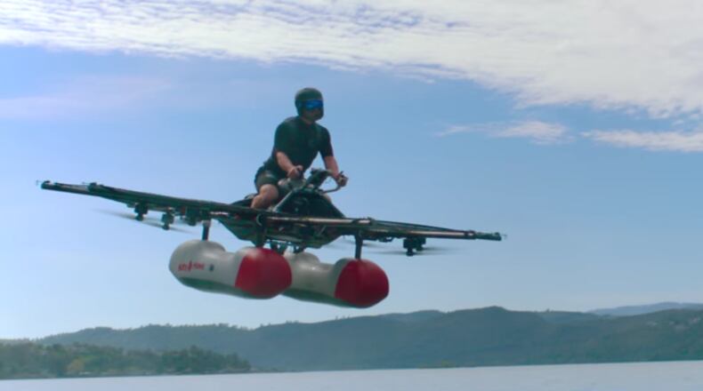 Screenshot of the Kitty Hawk Flyer, the company's first prototype of its consumer version, which will be available for sale by the end of 2017.