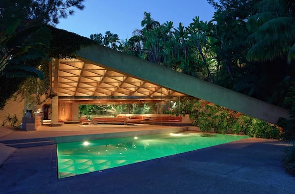 The Sheats-Goldstein Residence, a 1960s-era landmark private estate near Beverly Hills, is known for its appearances in several movies, TV shows and music videos. In 2016, it's owner James Goldstein announced he would donate the residence to the Los Angeles County Museum of Art upon his death.