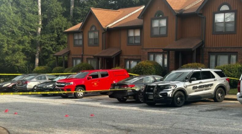 The GBI is investigating the officer-involved shooting, which happened on Salem Glen Way around 2 p.m.