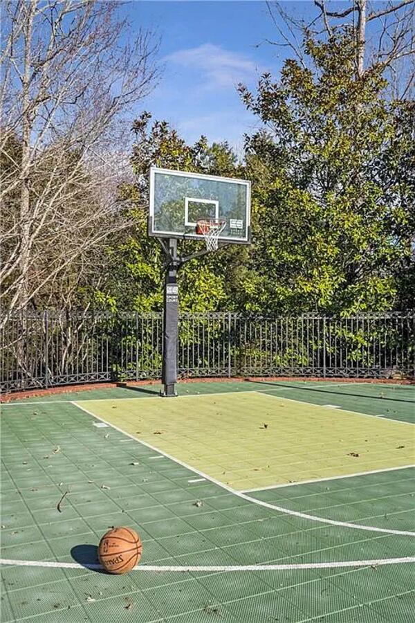 Dwight Howard's Suwanee home, up for sale in January, 2025, naturally has a basketball court. ENGEL & VOLKERS