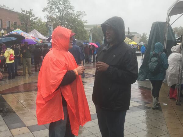 The Decatur Craft Beer Festival was wetter than usual Saturday, thanks to Tropical Storm Nestor, but beer lovers soldiered on. (Photo contributed by Decatur Craft Beer Festival)