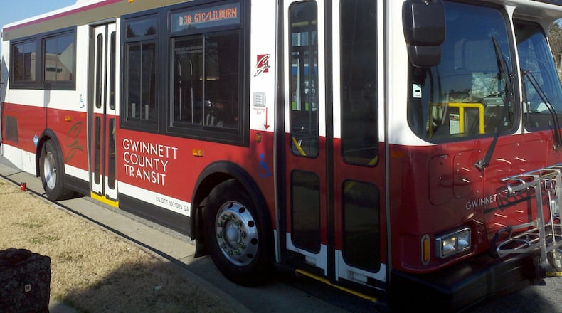 Gwinnett Transit has added three new sweeper buses to all downtown express routes. Courtesy Gwinnett Transit