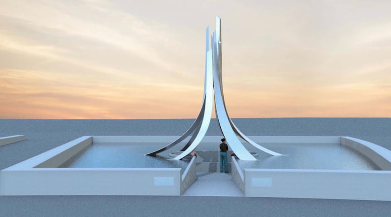 Suwanee is offering residents an opportunity to honor and recognize loved ones, living or deceased, who have served or are currently serving any military branch by purchasing an inscribed metal plaque that will be incorporated into the new Veteran's memorial. COURTESY CITY OF SUWANEE AND ARTIST MICHAEL SZABO