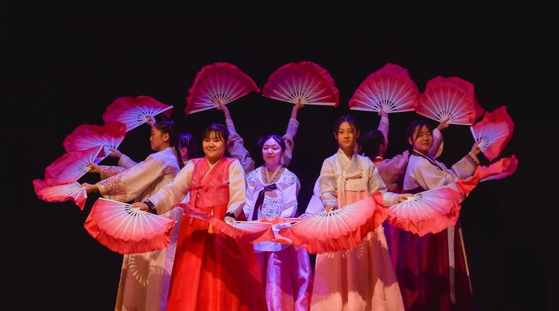 Northview High students performed a traditional Korean court dance as part of the Johns Creek school's International night.