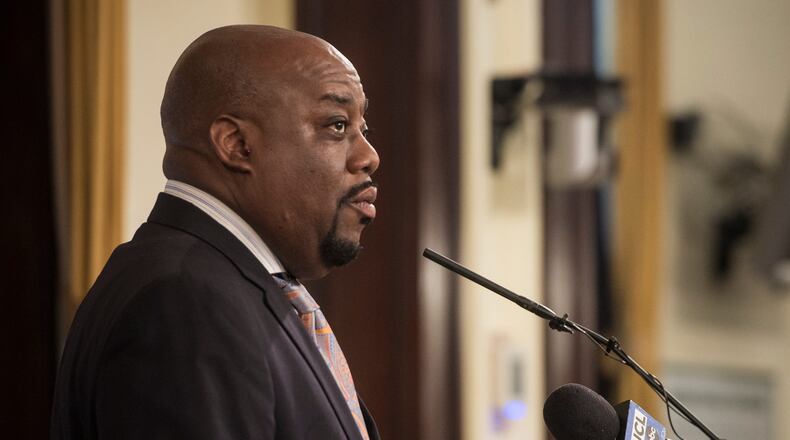 Savannah Mayor Van Johnson speaks to members of the media at his weekly press conference on July 5.