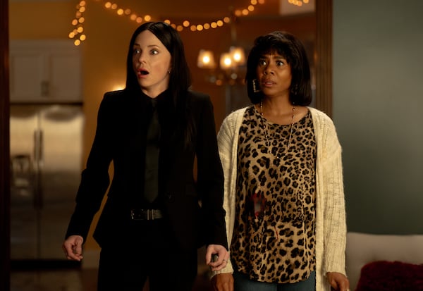Anna Faris plays Cindy and Regina Hall plays Brenda in "Scary Movie." (Quantrell Colbert/Courtesy of Paramount Pictures)
