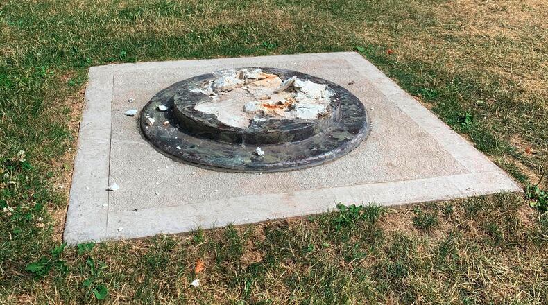 A Frederick Douglass statue was ripped from its base at a park in Rochester, New York.