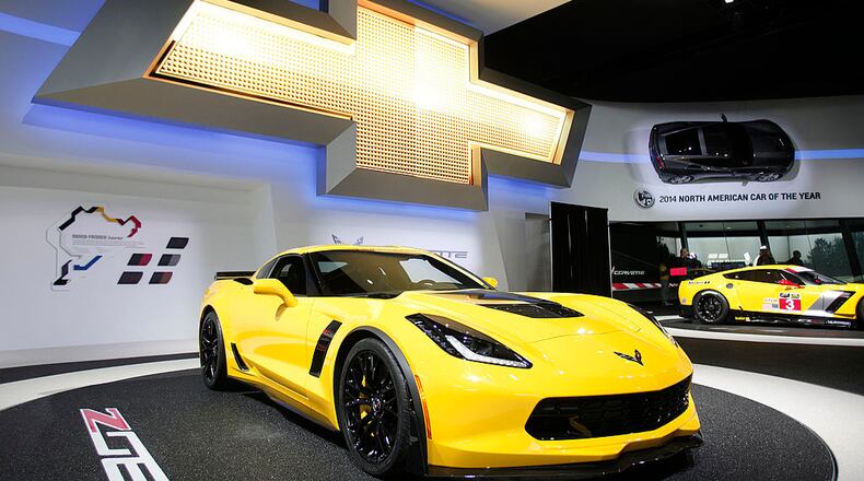 A Chevrolet Corvette Z06 is displayed at the press preview of the 2014 North American International Auto Show January 14, 2014 in Detroit, Michigan. (Photo by Bill Pugliano/Getty Images)