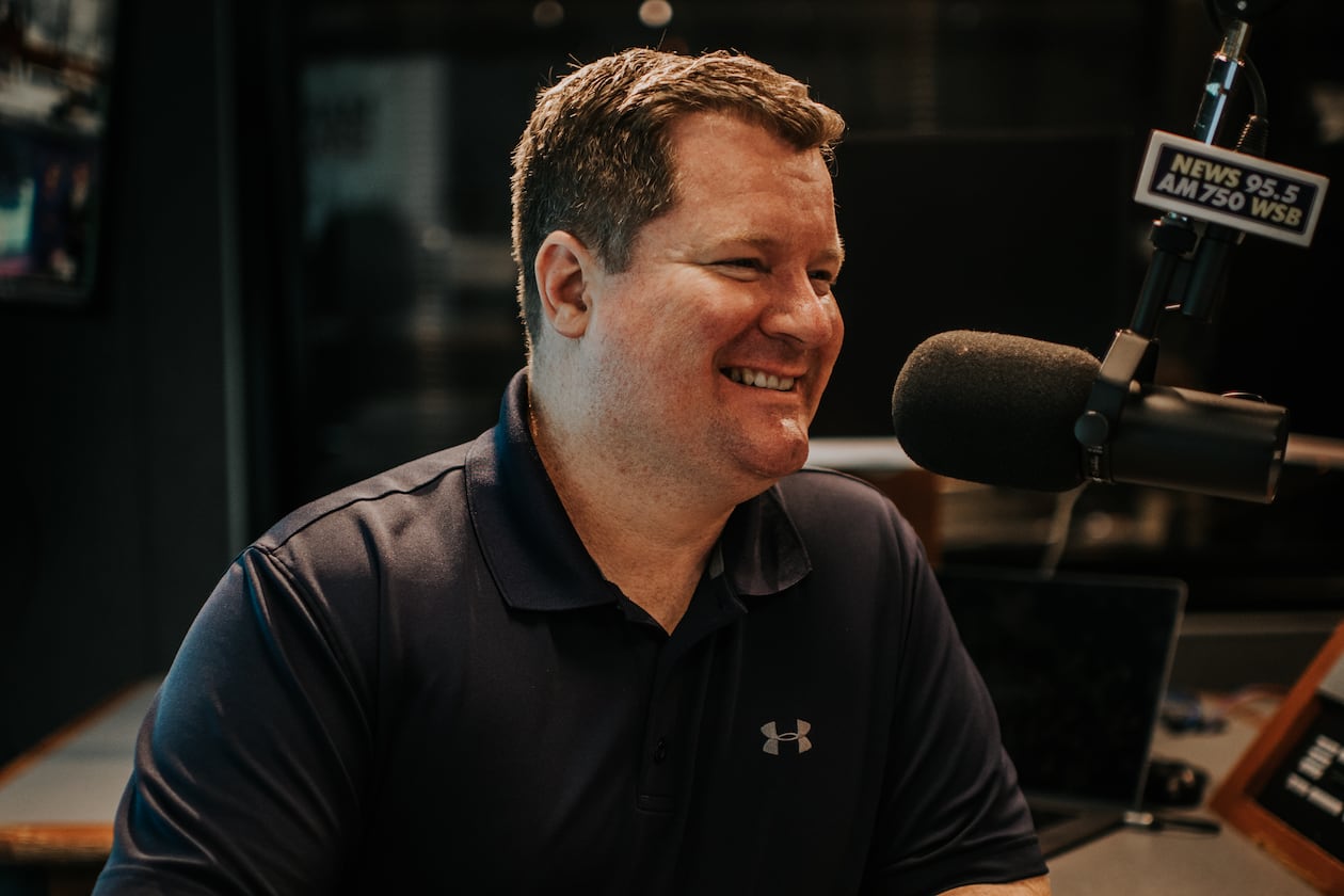 Radio host Erick Erickson pictured in a radio studio