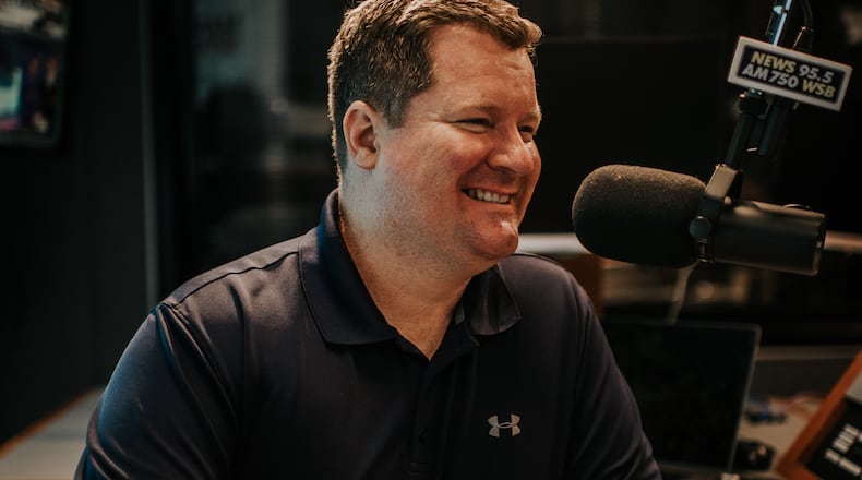 Radio host Erick Erickson pictured in a radio studio