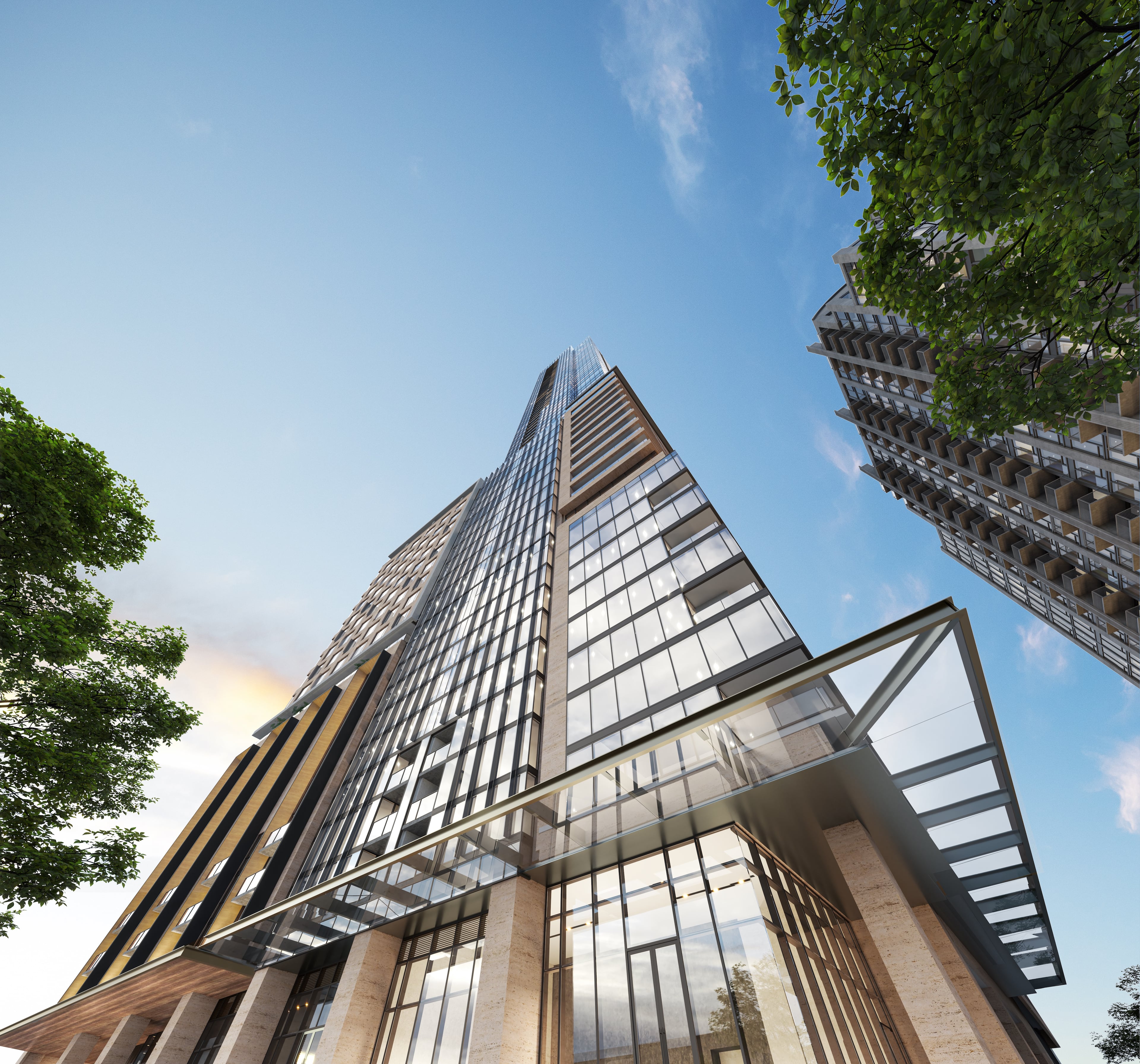 This is a rendering of the 60-story tower under construction in Midtown at 1072 W Peachtree St. (Courtesy of Rockefeller Group)