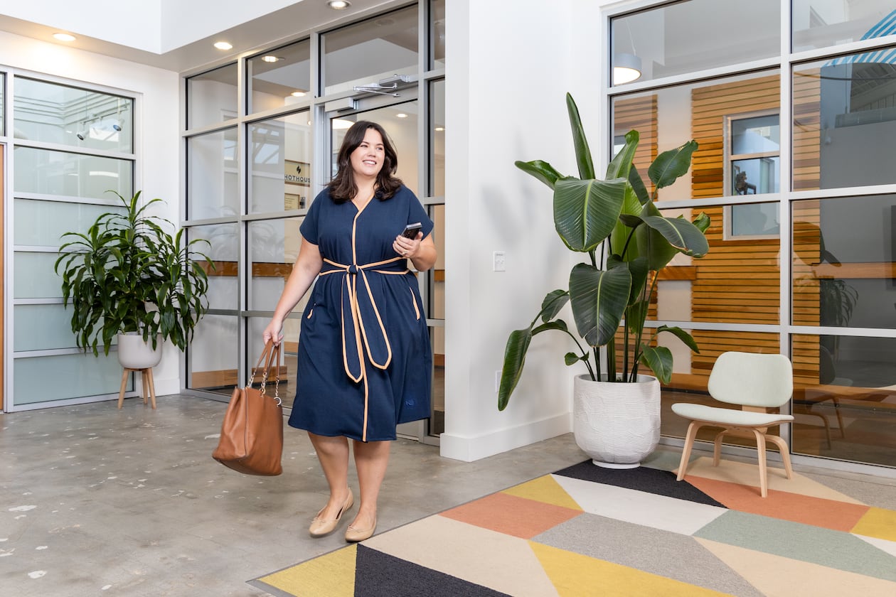 KickIt recently launched its Kristin Recovery Dress, the only dress on the market for women who need to go back, or want to get back, to everyday life while still managing drains. (Courtesy of Robin Henson)