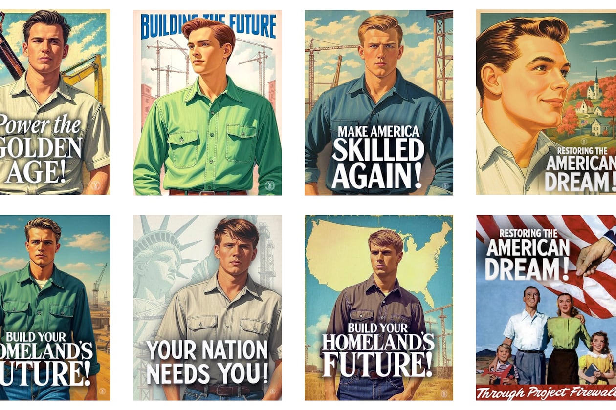 Project Firewall from the U.S. Labor Department features posters advocating for companies to keep their jobs in America rather than hiring foreign workers. (Courtesy of U.S. Department of Labor)