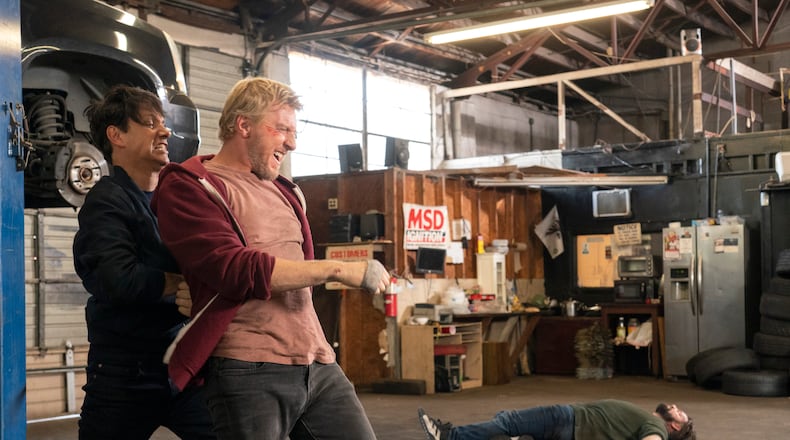 Ralph Macchio and William Zapka are back in Atlanta for season 4 of "Cobra Kai" on Netflix. TINA ROWDEN/NETFLIX © 2020