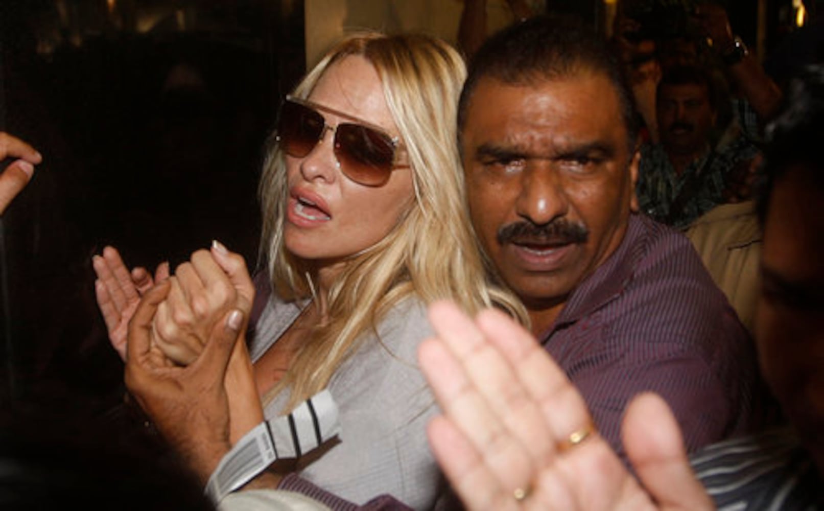 Pamela Anderson accosted as she arrives in India