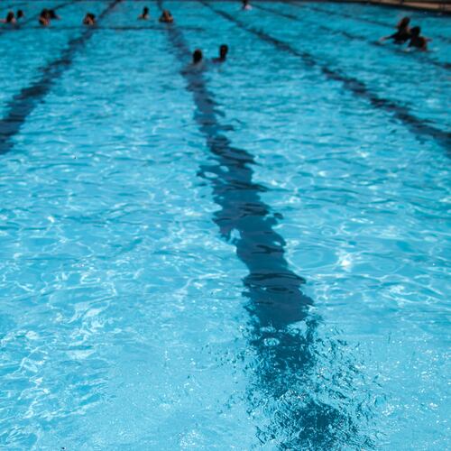 FILE - Children cool off at the Hamilton Fish pool, July 18, 2017, in the Lower East Side neighborhood of New York. (AP Photo/Mary Altaffer, File)