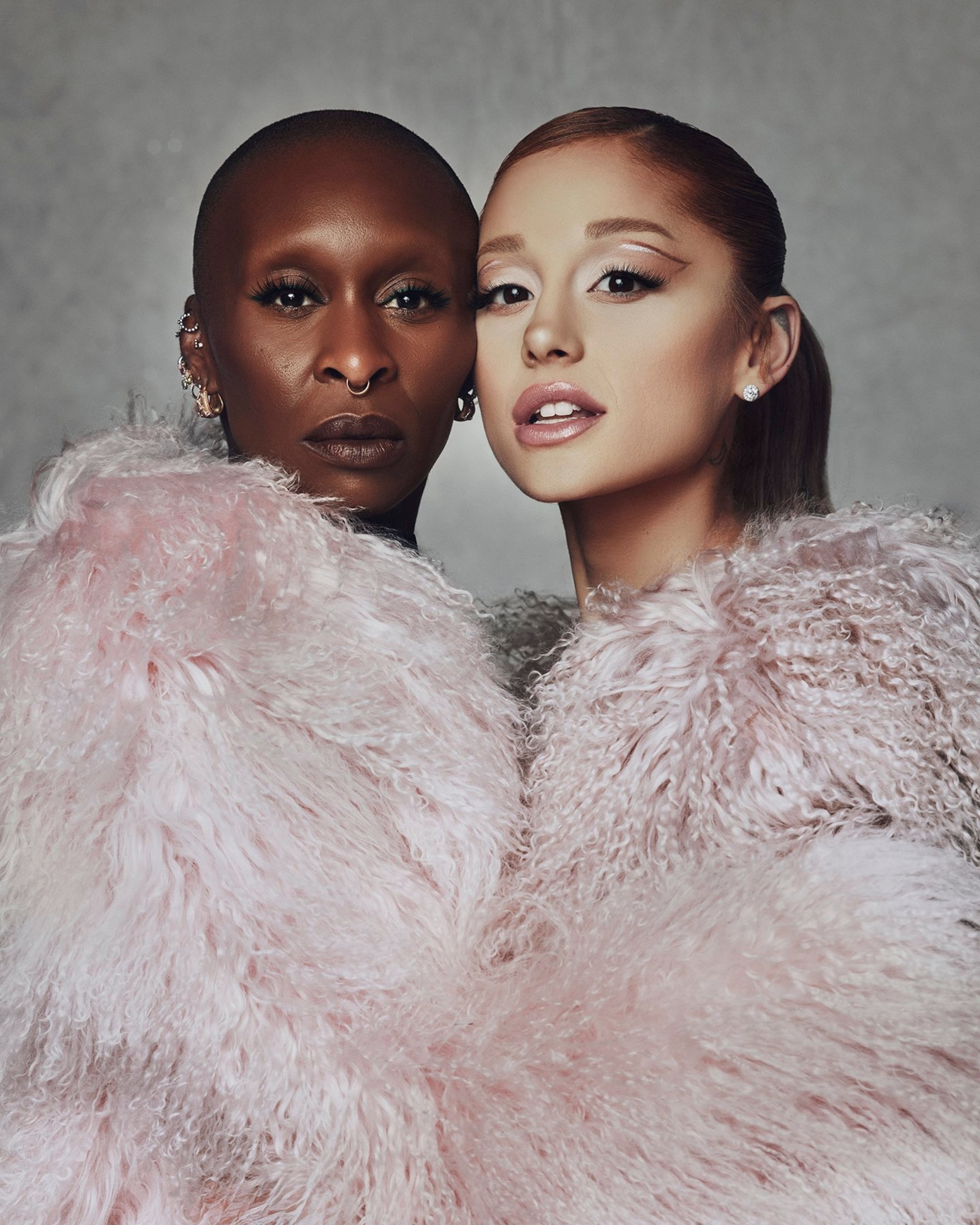 Cynthia Erivo (left) and Ariana Grande shot for the "Wicked" film campaign by AB+DM. (Courtesy of AB+DM)