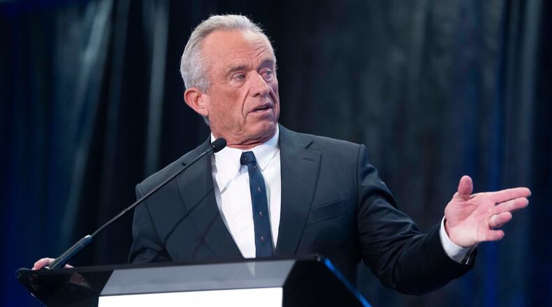 U.S. Secretary of Health and Human Services Robert F. Kennedy Jr. speaks during the Western Governors' Association meeting Thursday, Nov. 20, 2025, in Scottsdale, Ariz. (AP Photo/Rebecca Noble)