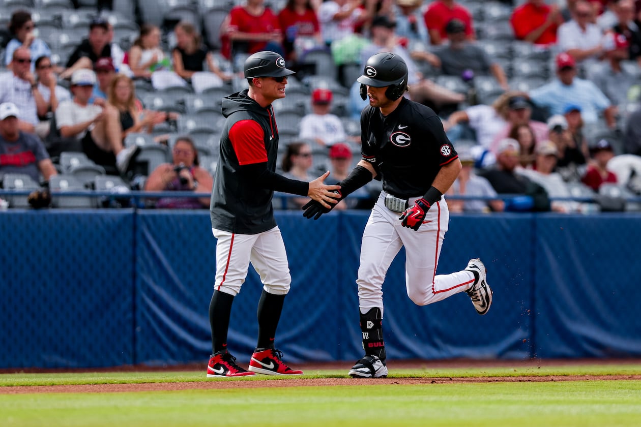 Georgia catcher and outfielder Jack Arcamone during Georgia's game against Arkansas in the SEC tournament at Hoover Metropolitan Stadium in Hoover, Alabama, on Sunday, May 24, 2026. (Conor Dillon/UGAAA)