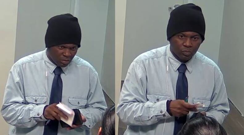 Gwinnett County police say this man tried to rob a bank on Meadow Church Road near Duluth on Wednesday morning.