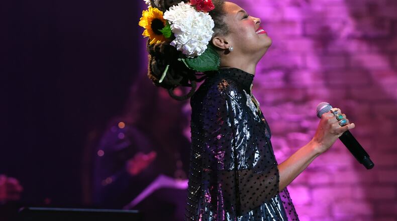 Valerie June performs during the Americana Honors & Awards show Wednesday, Sept. 22, 2021, in Nashville, Tennessee. (AP Photo/Mark Zaleski)