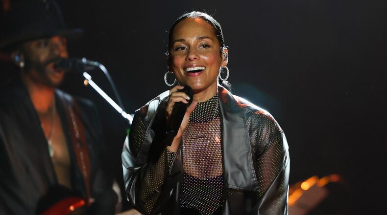 Singer Alicia Keys performs onstage at the Seminole Hard Rock Tampa Event Center as part of her world tour on Sept. 18, 2022, in Tampa, Florida. (Luis Santana/Tampa Bay Times/TNS)
