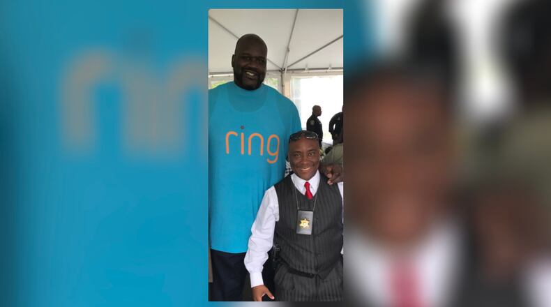NBA Hall of Famer Shaquille O'Neal and Clayton County Sheriff Victor Hill.
