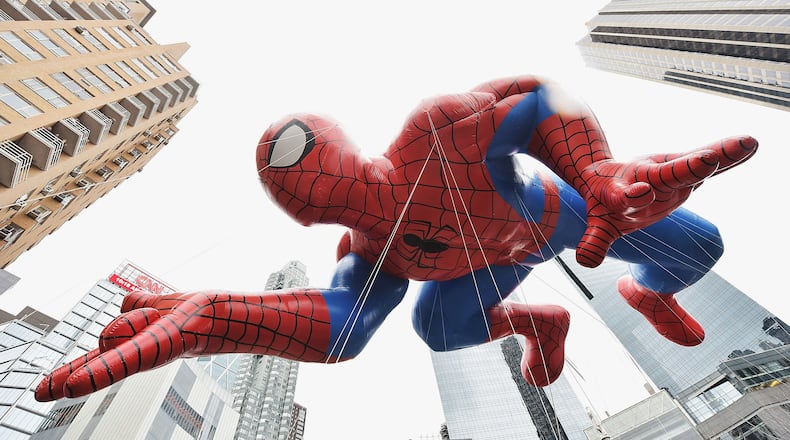 The Spider-Man balloon passes by during the 88th annual Macy's Thanksgiving Day Parade in 2014 in New York City. (Michael Loccisano/Getty Images)