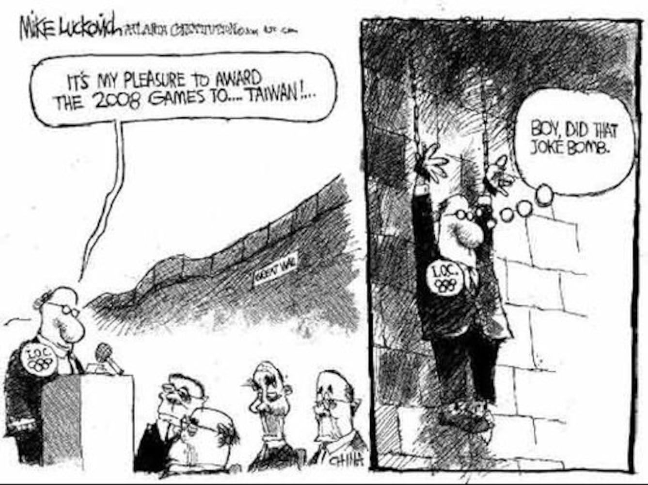 Mike Luckovich cartoons: Olympics 1996-2008