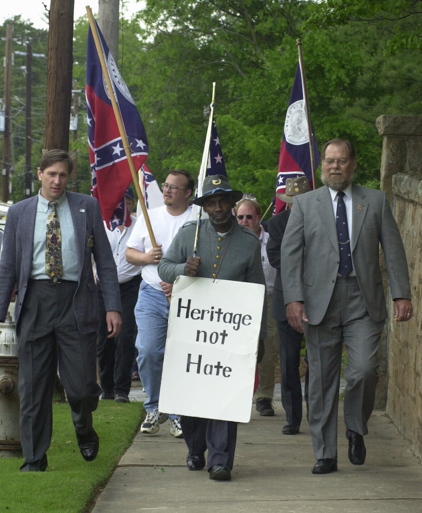 Cross his heart, he loves the Rebel flag