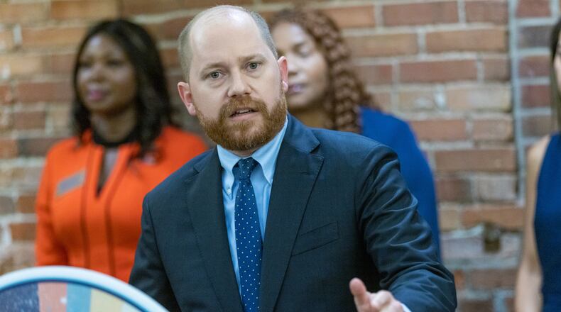 Charlie Bailey, the Democratic candidate for lieutenant governor, has been called soft on crime by his Republican opponent, Burt Jones. Jones said violent crime "spiked" while Bailey was working as a prosecutor in the Fulton County district attorney's office, but GBI data says that isn't completely true. (Photo: Steve Schaefer/steve.schaefer@ajc.com)