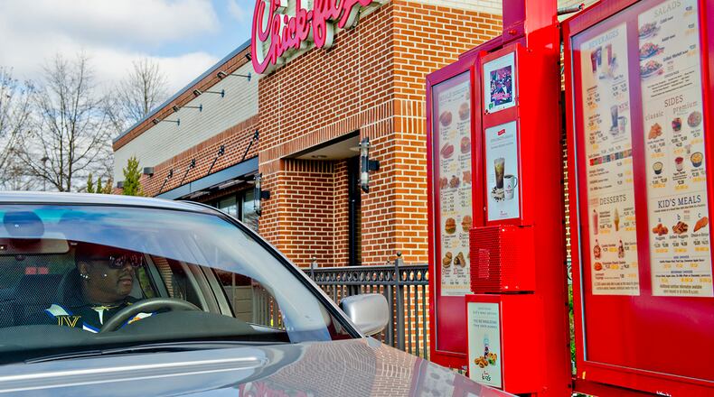 A Chick-fil-A drive-thru. FILE PHOTO