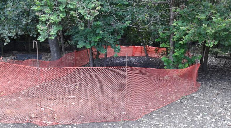 Michael Smith wants to see a water leak fixed near the small dog park in Piedmont Park. Photo/Michael Smith.