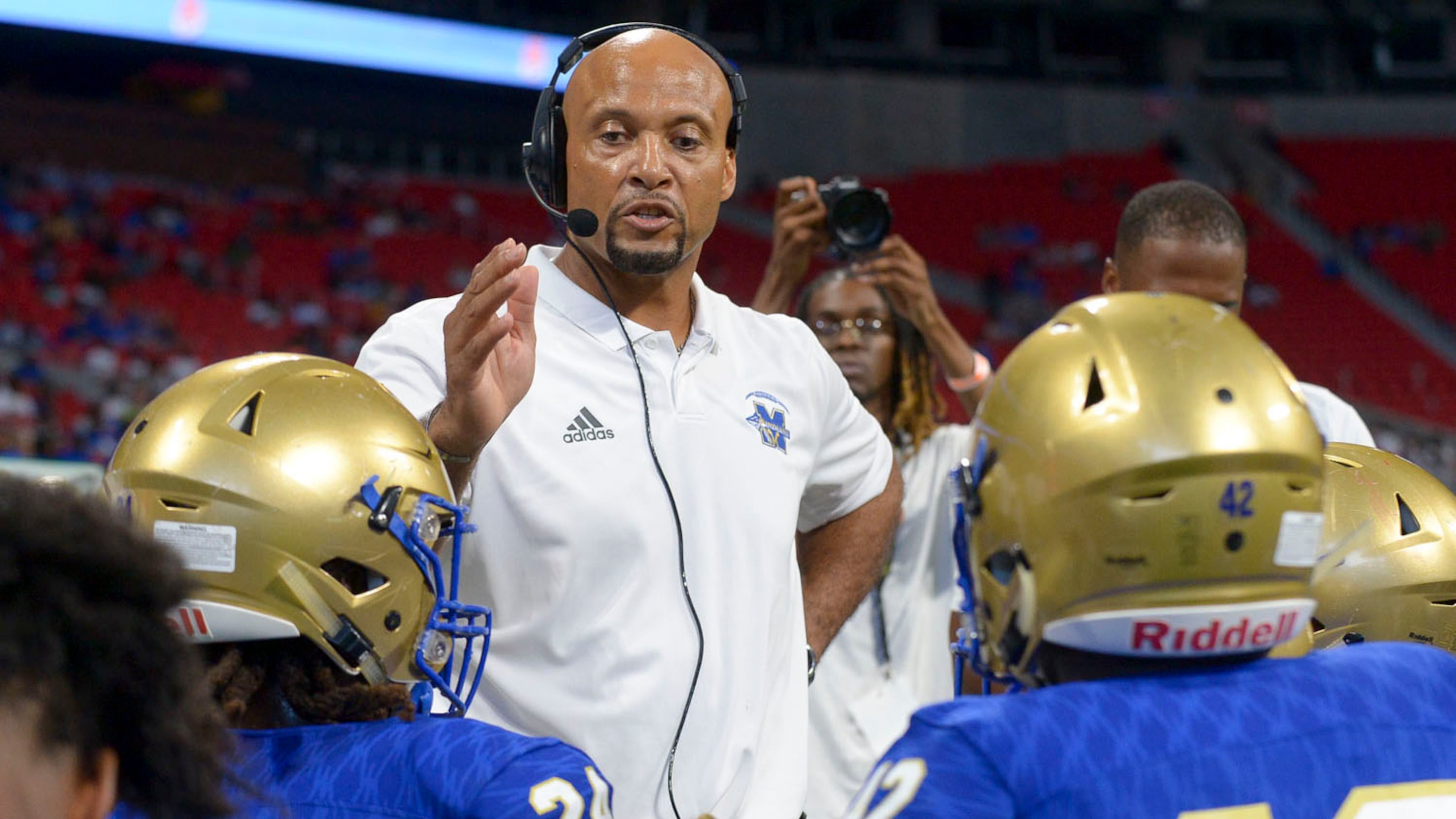 Former McEachern head coach Franklin Stephens, now in his third season at Burke County, will try again to beat Carver High School. (AJC 2019)