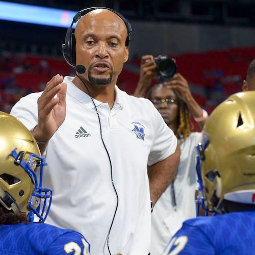 Former McEachern head coach Franklin Stephens, now in his third season at Burke County, will try again to beat Carver High School. (AJC 2019)