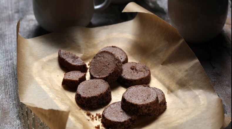 Instant espresso powder gives a bit of a kick to buttery shortbread cookies. (E. Jason Wambsgans/Chicago Tribune/TNS)