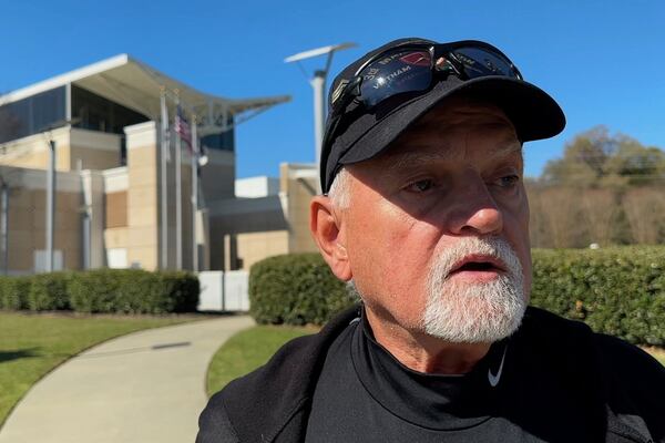 Vietnam veteran Edwin J. Thomas stands outside the U.S. Army Airborne & Special Operations Museum in Fayetteville, N.C., on Tuesday, March 25, 2025. (AP Photo/Allen G. Breed)