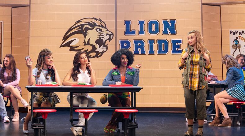 Jasmine Rogers as Gretchen, Nadina Hassan as Regina, Morgan Ashley Bryant as Karen and English Bernhardt as Cady Heron star in the national touring company of Tina Fey’s “Mean Girls.” Courtesy Jenny Anderson