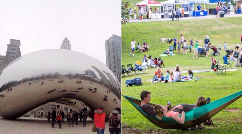 Grant Park, Chicago (left) and Grant Park, Atlanta.
